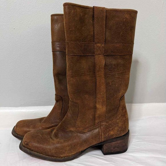 Womens Durango Suede Leather Brown heeled boots 7M - Picture 4 of 7